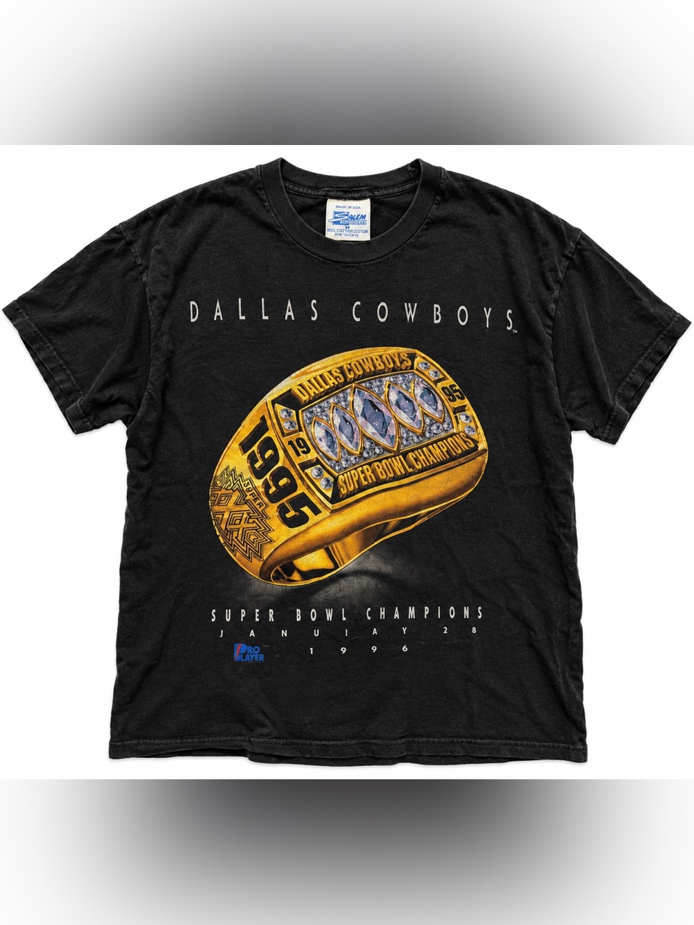 Dallas Cowboys Black 1995 Super Bowl Champions Graphic Tee